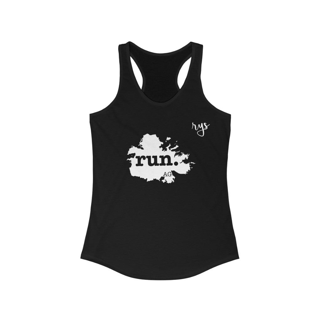 Run Antigua Barbuda Women's Racerback Tank (Solid)