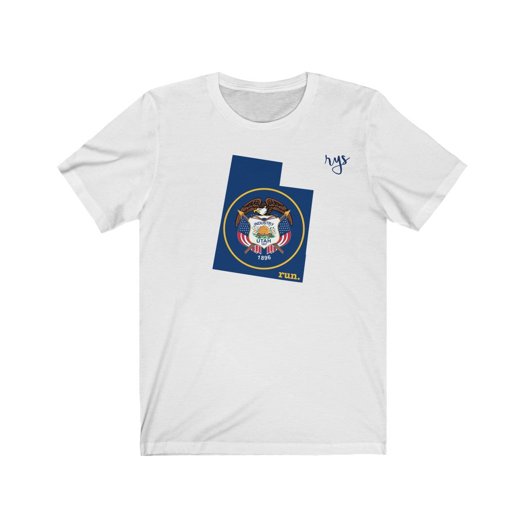 Run Utah Men's / Unisex T-Shirt (Flag)