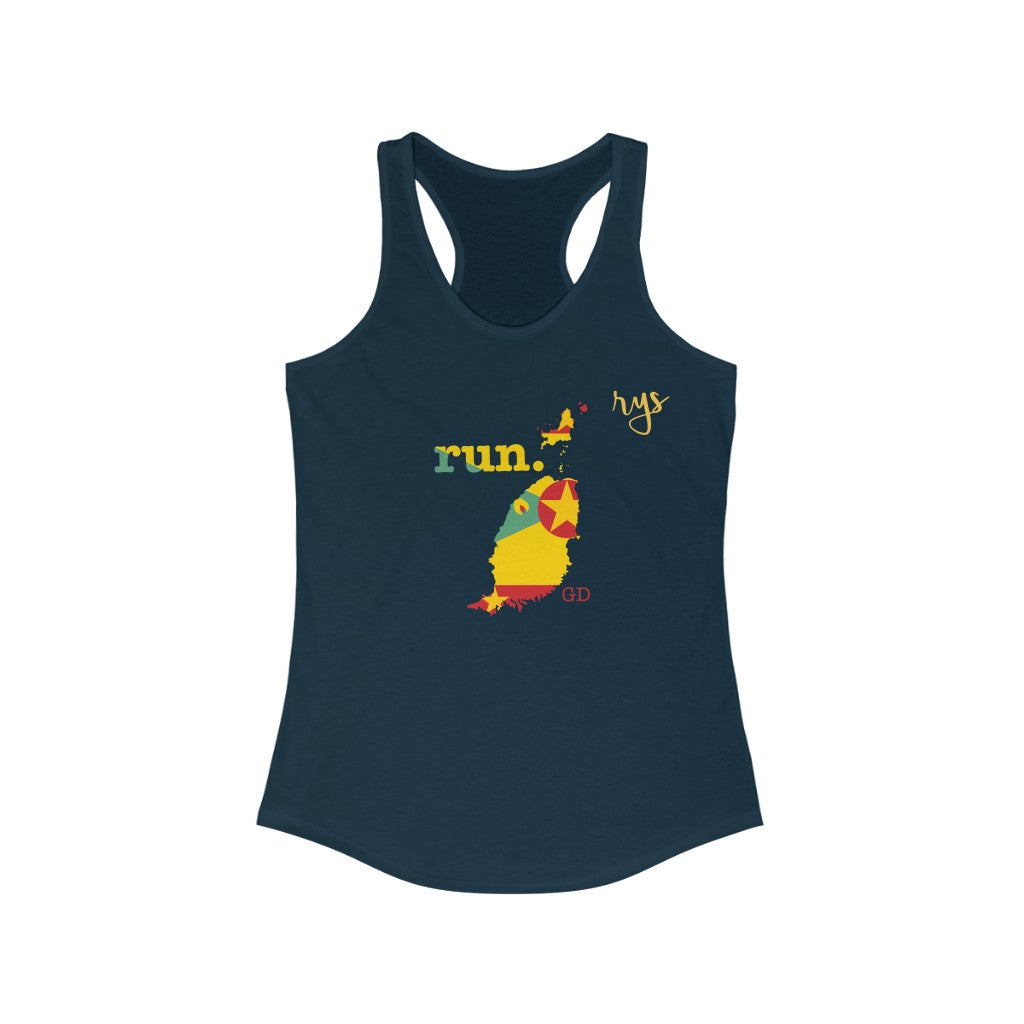 Run Grenada Women's Racerback Tank (Flag)