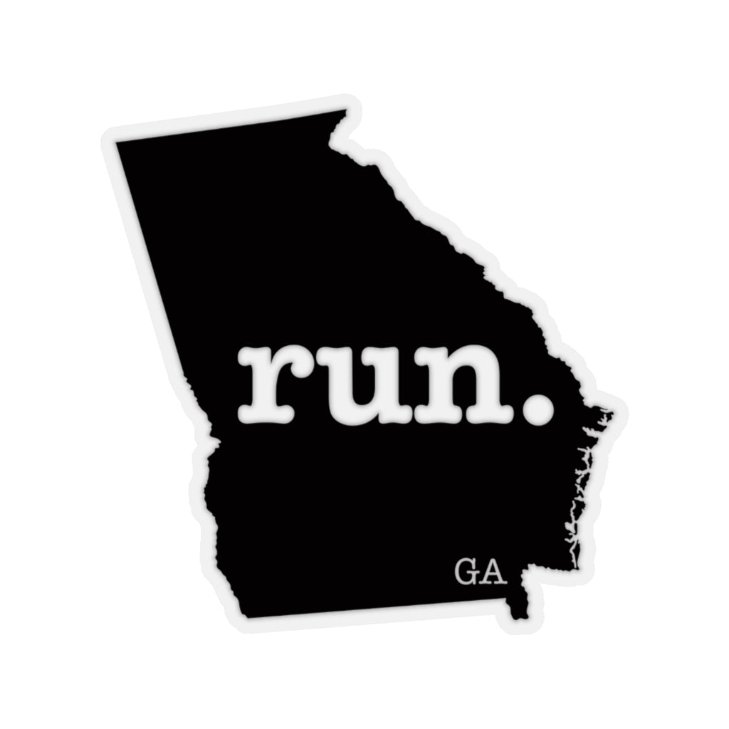 Run Georgia Stickers (Solid)