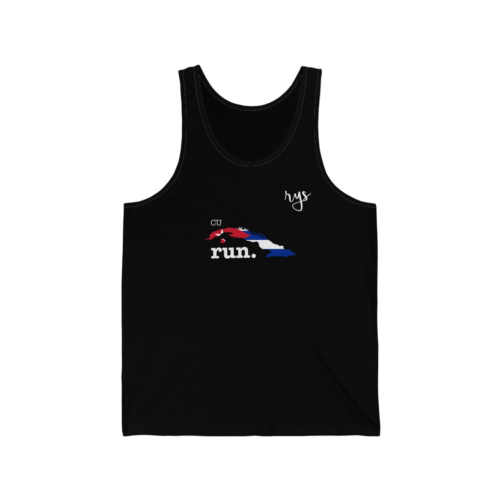Run Cuba Men's / Unisex Tank Top (Flag)