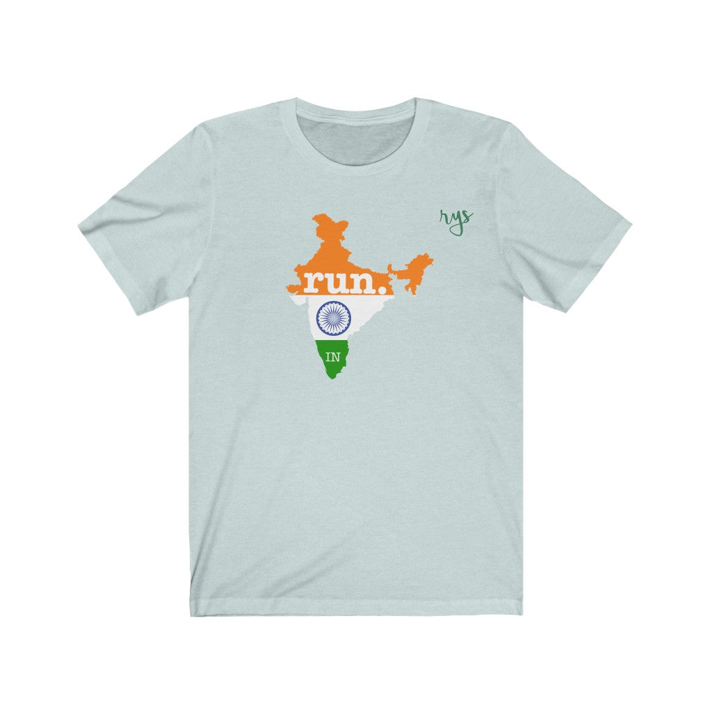 Run India Men's / Unisex T-Shirt (Flag)