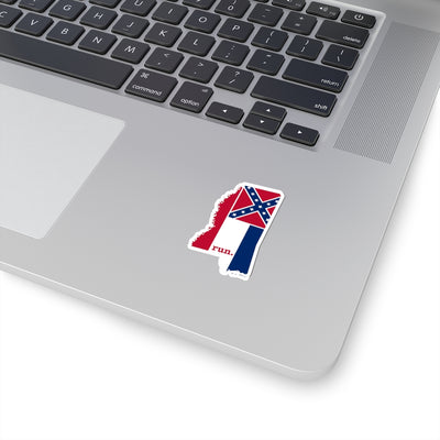Run Mississippi Stickers (Flag)