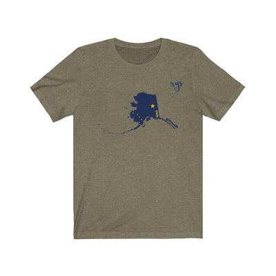 Run Alaska Men's / Unisex T-Shirt (Flag)