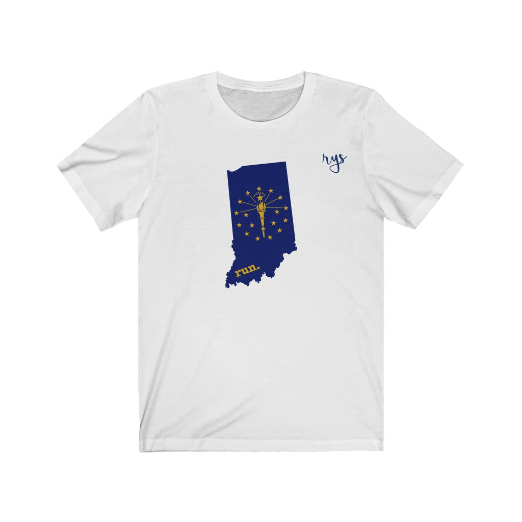 Run Indiana Men's / Unisex T-Shirt (Flag)