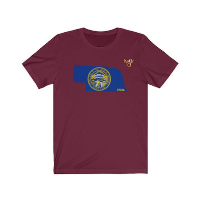 Run Nebraska Men's / Unisex T-Shirt (Flag)