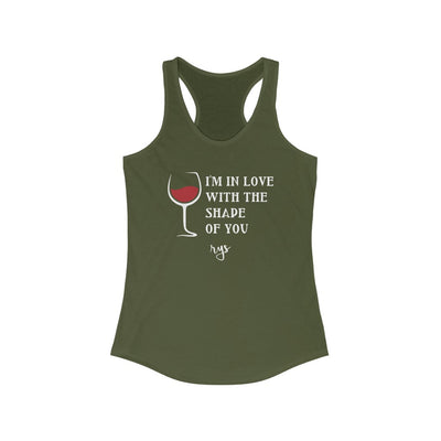 Shape Of You Wine Women's Racerback Tank