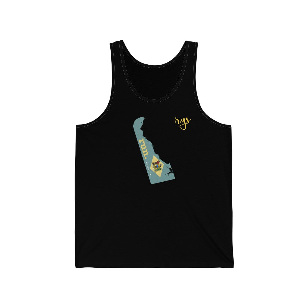 Run Delaware Men's / Unisex Tank Top (Flag)