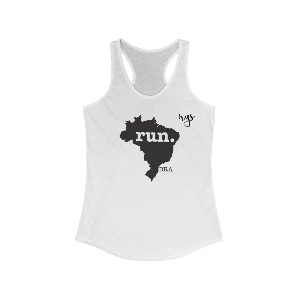 Run Brazil Women's Racerback Tank (Solid)