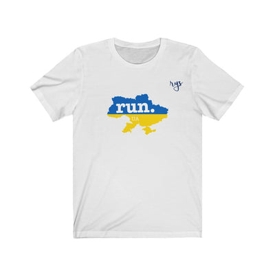 Run Ukraine Men's / Unisex T-Shirt (Flag)