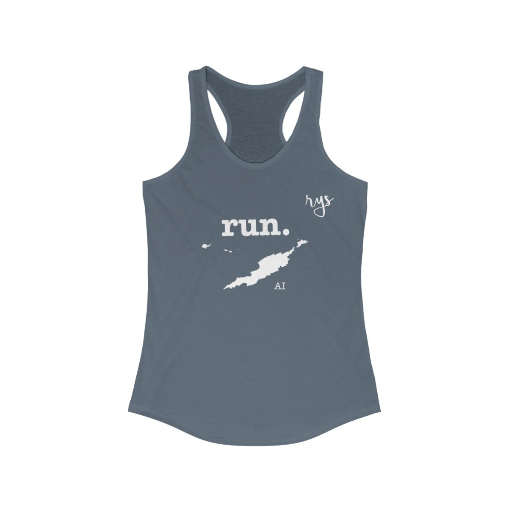 Run Anguilla Women's Racerback Tank (Solid)