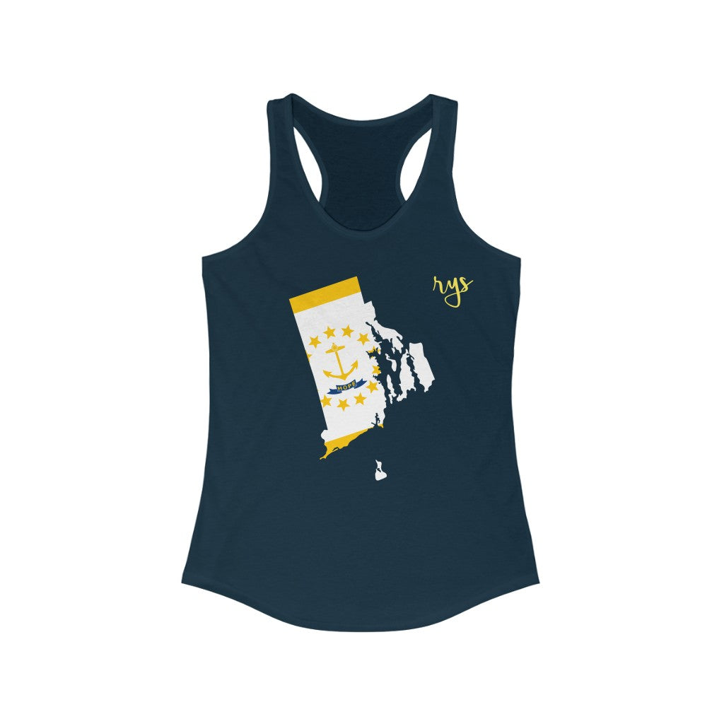 Run Rhode Island Women's Racerback Tank (Flag)