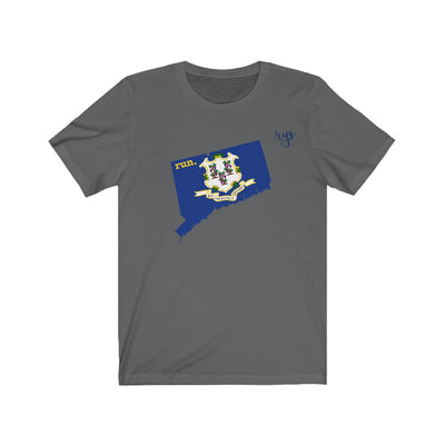Run Connecticut Men's / Unisex T-Shirt (Flag)