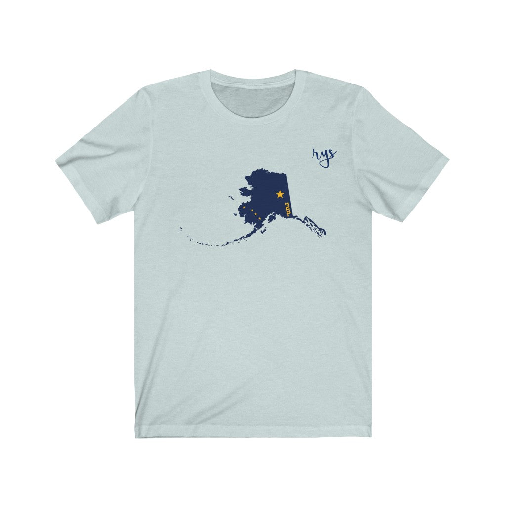 Run Alaska Men's / Unisex T-Shirt (Flag)
