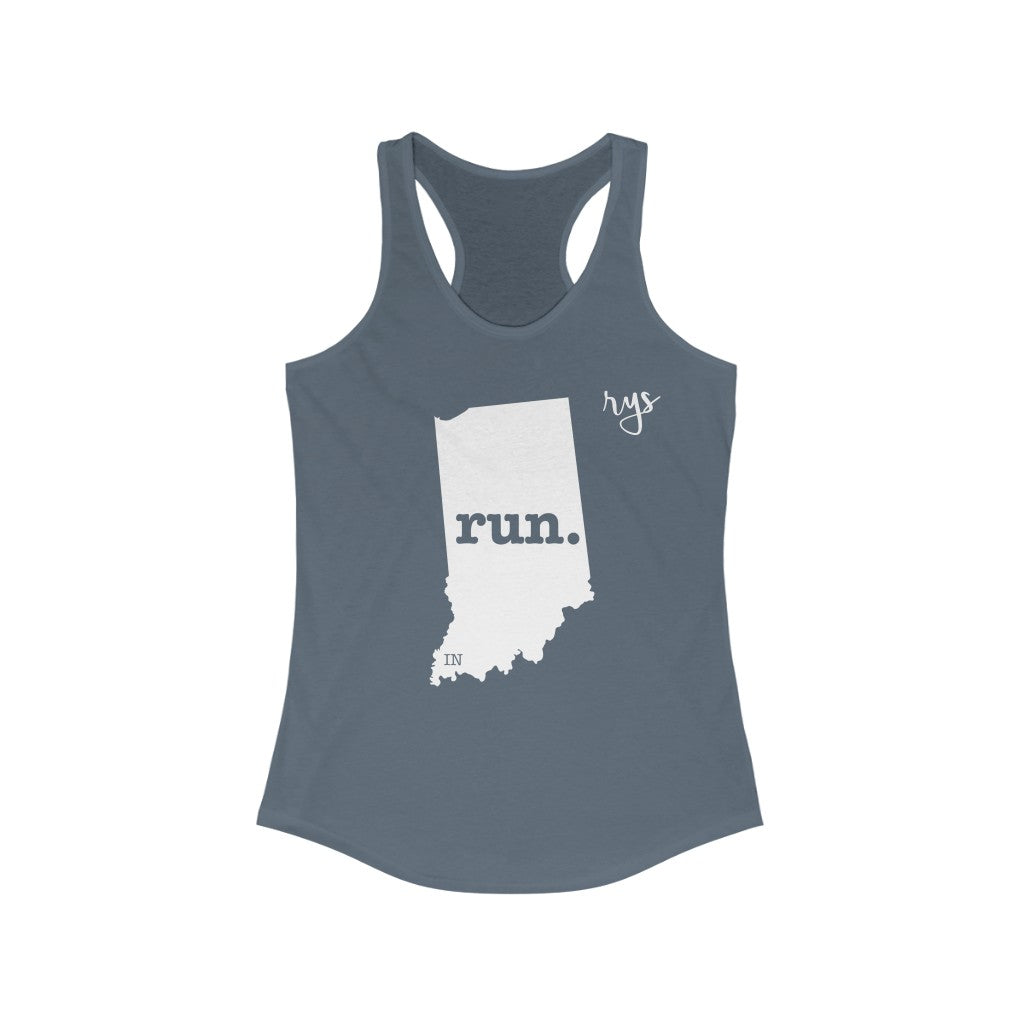 Run Indiana Women's Racerback Tank (Solid)