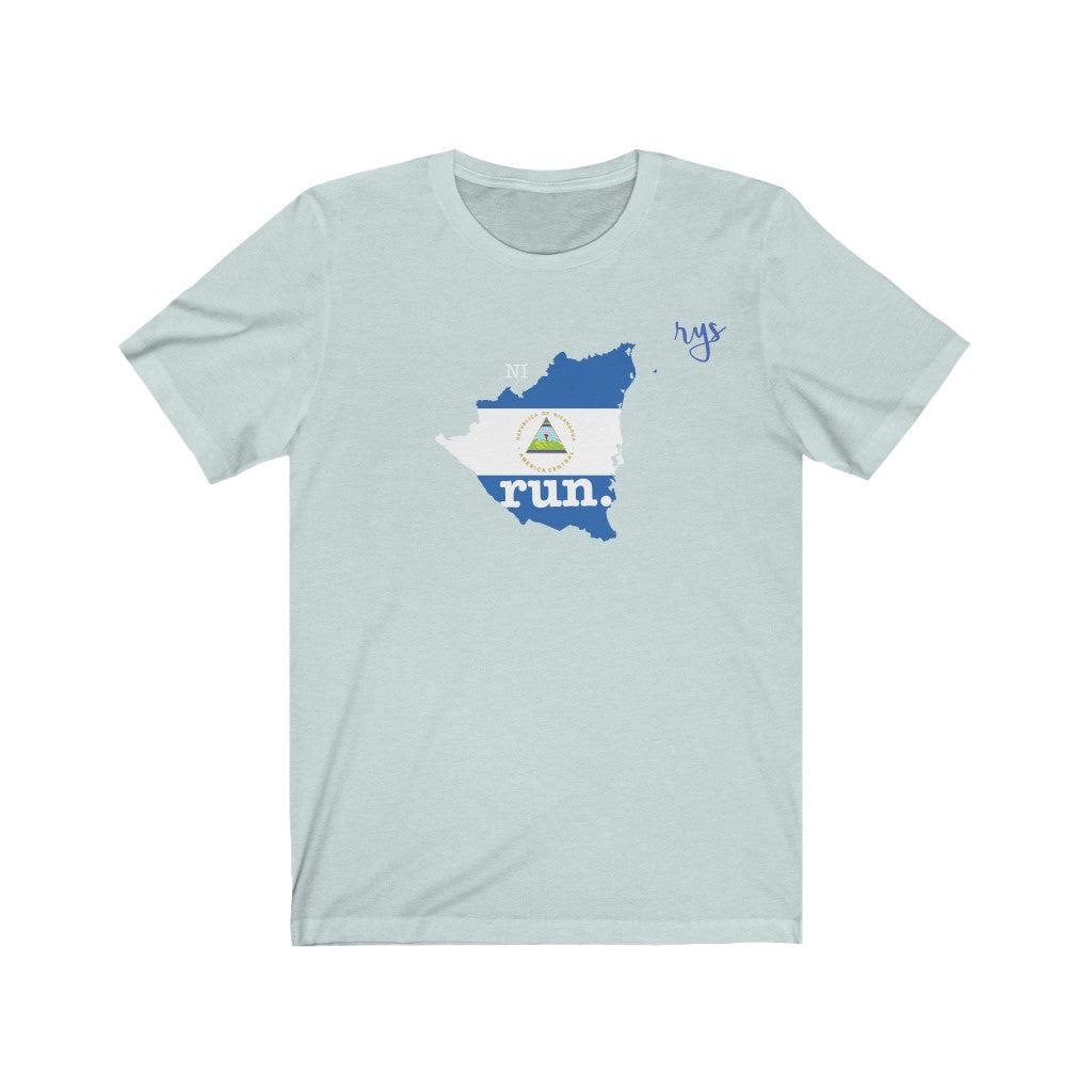 Run Nicaragua Men's / Unisex T-Shirt (Flag)