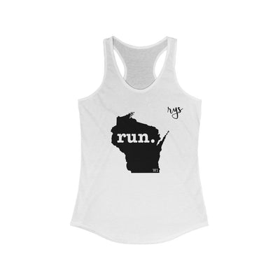 Run Wisconsin Women's Racerback Tank (Solid)