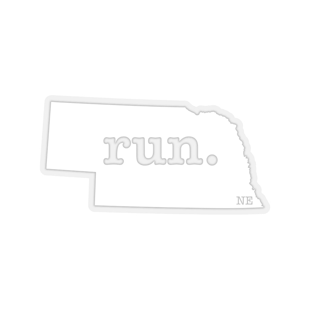 Run Nebraska Stickers (Solid)