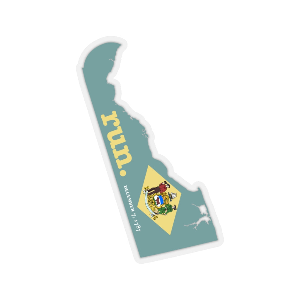 Run Delaware Stickers (Flag)