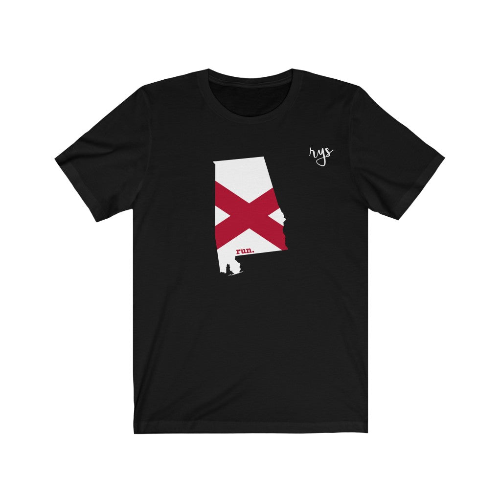 Run Alabama Men's / Unisex T-Shirt (Flag)