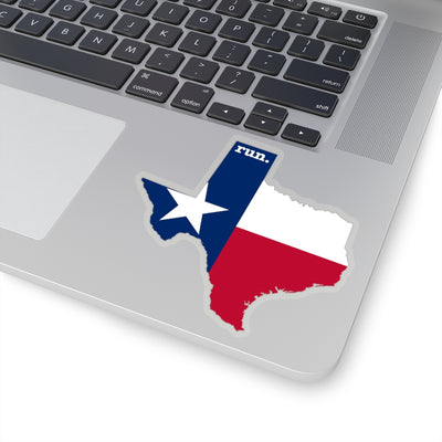 Run Texas Stickers (Flag)