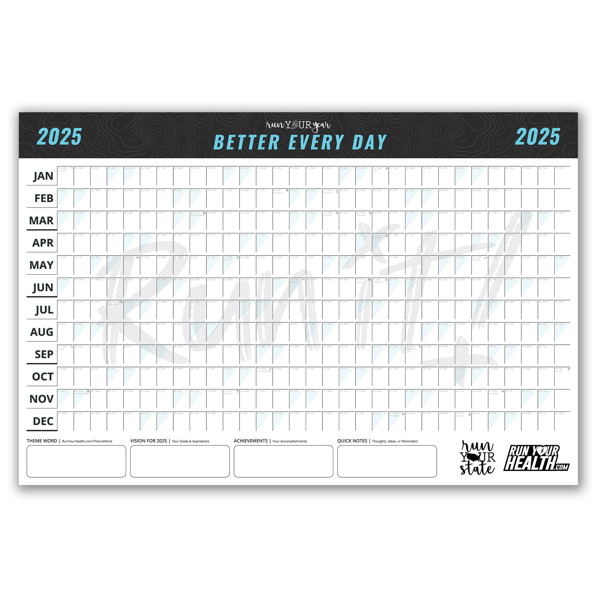 Run Your Year Calendar 2025