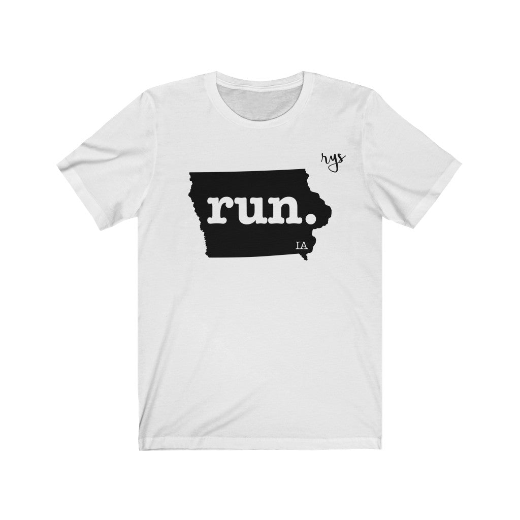 Run Iowa Men's / Unisex T-Shirt (Solid)