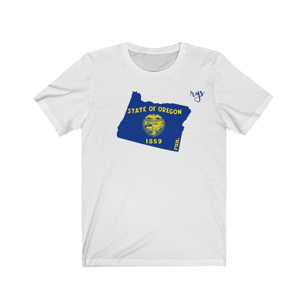 Run Oregon Men's / Unisex T-Shirt (Flag)