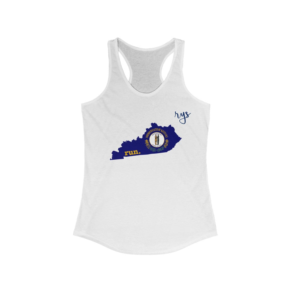 Run Kentucky Women's Racerback Tank (Flag)