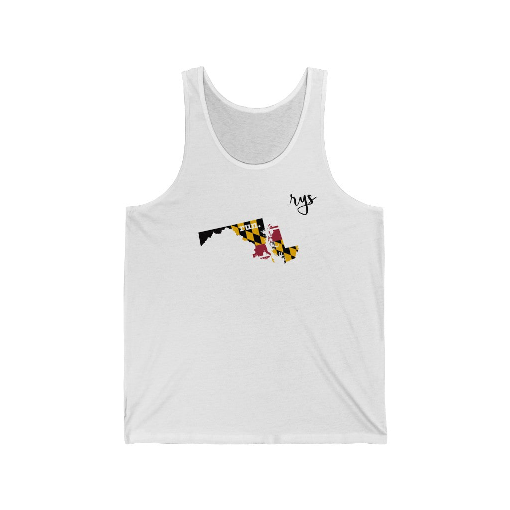 Run Maryland Men's / Unisex Tank Top (Flag)