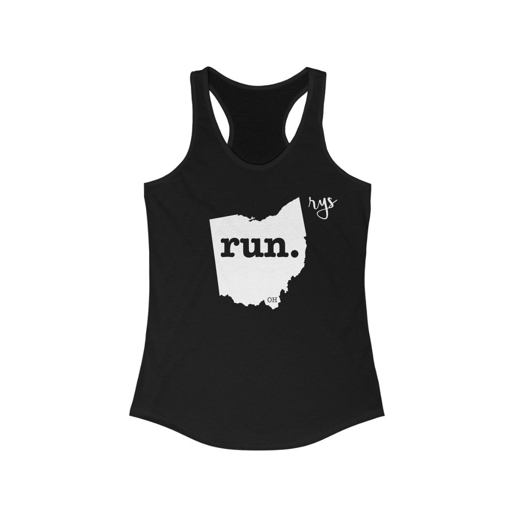Run Ohio Women's Racerback Tank (Solid)