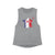 Run France Women's Scoop Muscle Tank (Flag)
