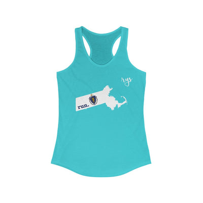 Run Massachusetts Women's Racerback Tank (Flag)