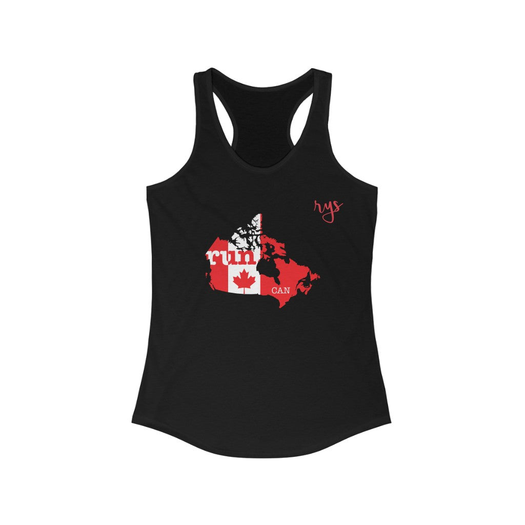 Run Canada Women's Racerback Tank (Flag)