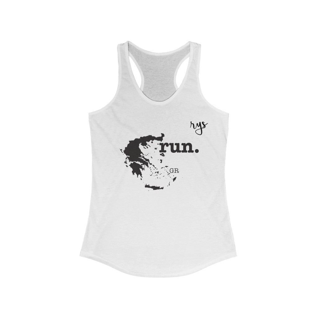 Run Greece Women's Racerback Tank (Solid)