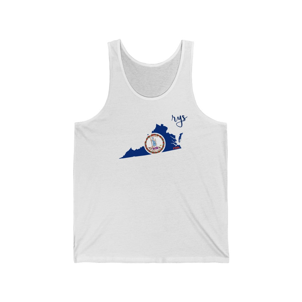 Run Virginia Men's / Unisex Tank Top (Flag)