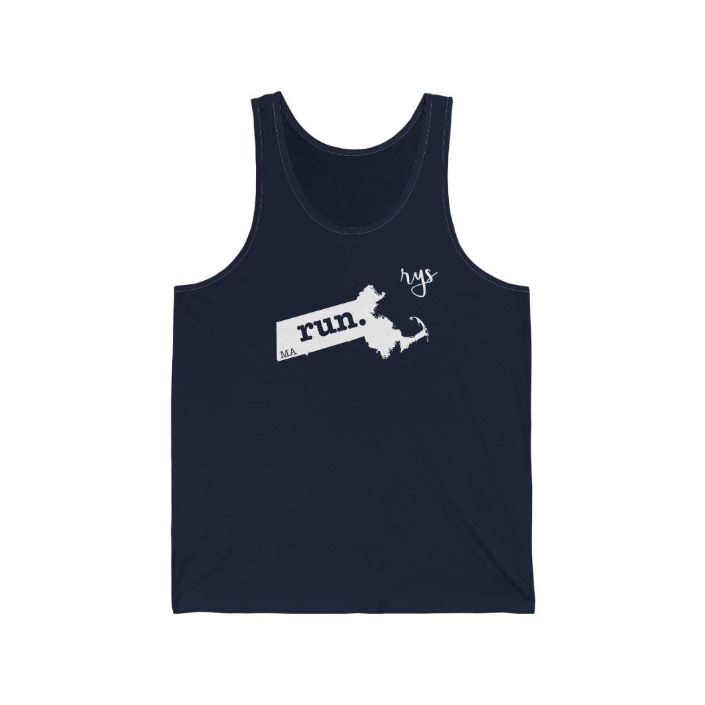 Run Massachusetts Men's / Unisex Tank Top (Solid)