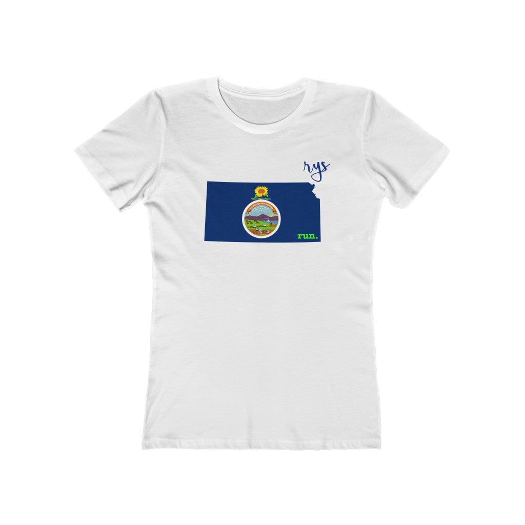 Run Kansas Women’s T-Shirt (Flag)