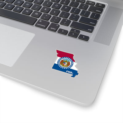 Run Missouri Stickers (Flag)