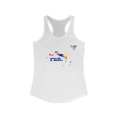 Run Turks Caicos Women's Racerback Tank (Flag)