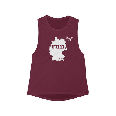 Run Germany Women's Scoop Muscle Tank (Solid)