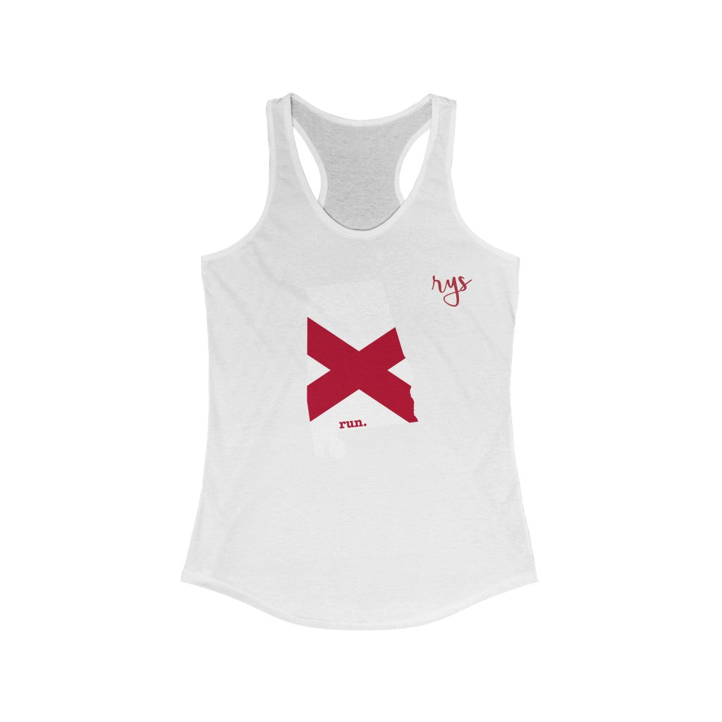 Run Alabama Women's Racerback Tank (Flag)
