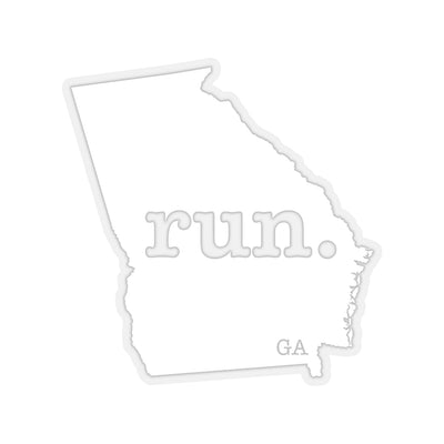 Run Georgia Stickers (Solid)