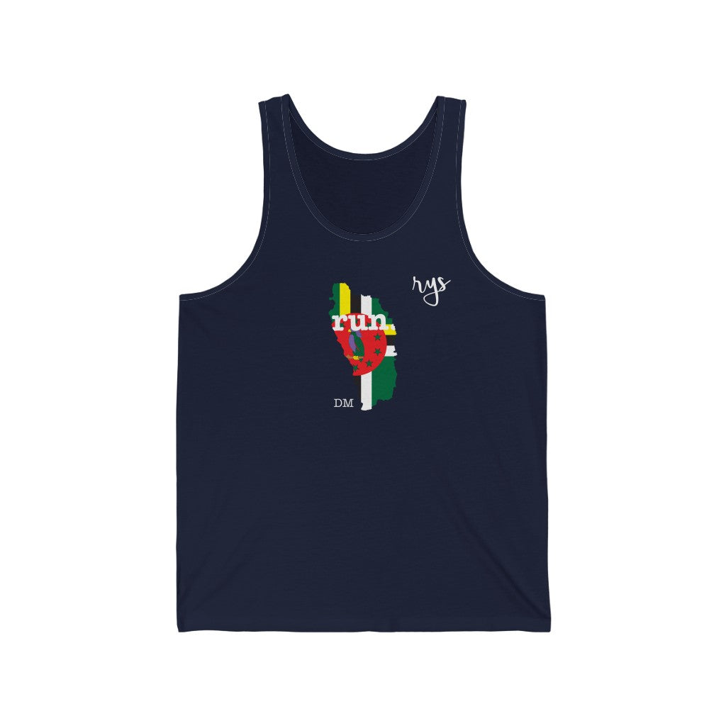 Run Dominica Men's / Unisex Tank Top (Flag)