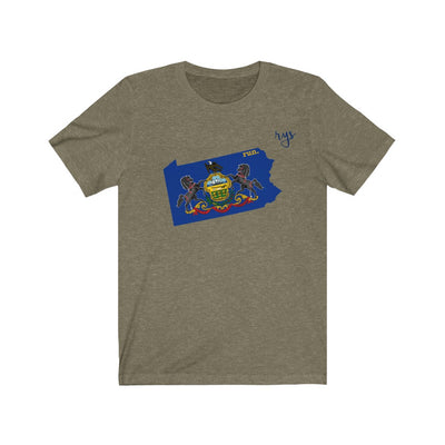 Run Pennsylvania Men's / Unisex T-Shirt (Flag)