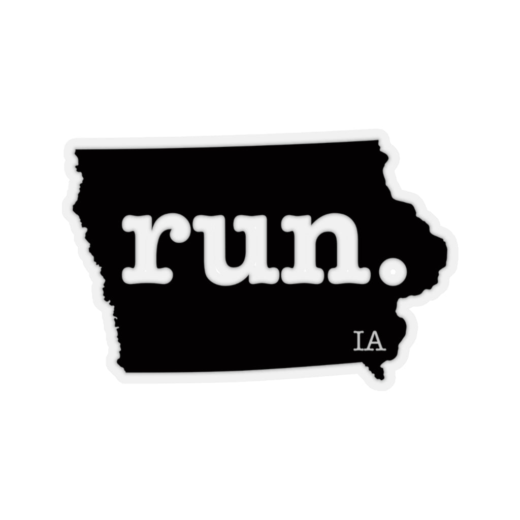 Run Iowa Stickers (Solid)