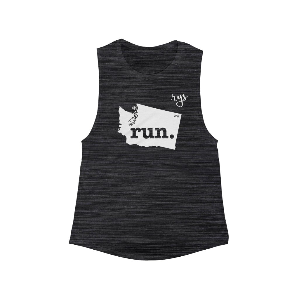 Run Washington Women's Scoop Muscle Tank (Solid)