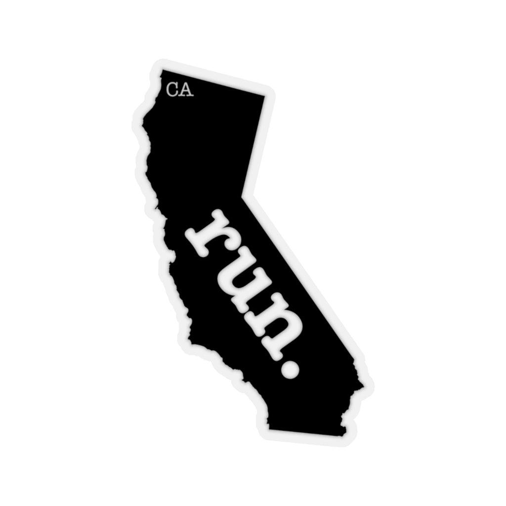 Run California Stickers (Solid)