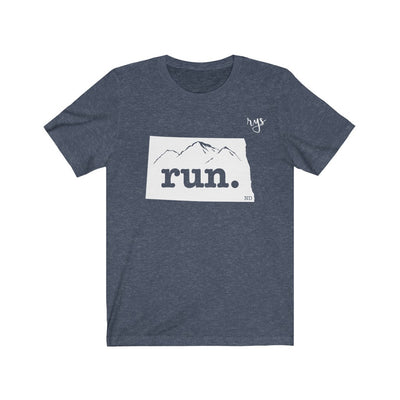 Run North Dakota Men's / Unisex T-Shirt (Solid)