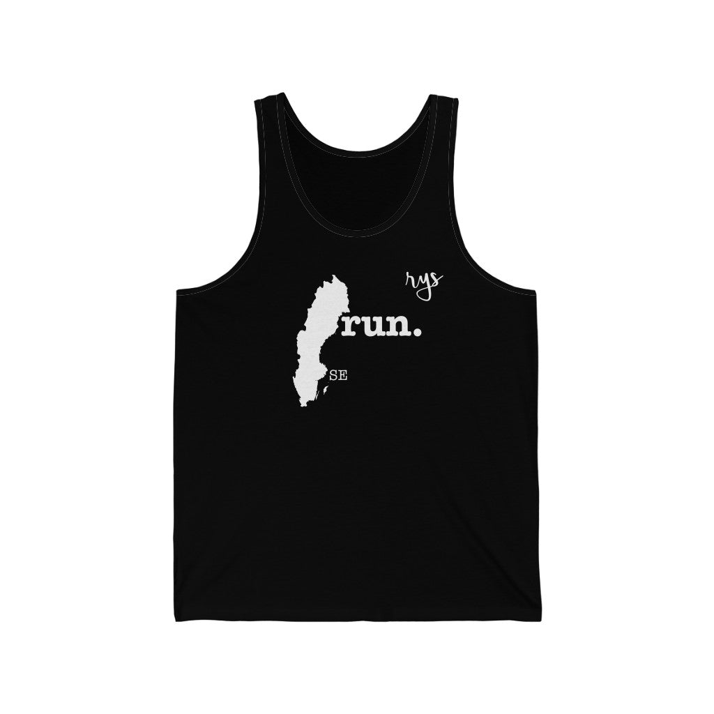 Run Sweden Men's / Unisex Tank Top (Solid)